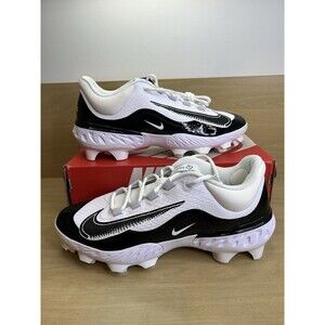 Nike Alpha Huarache Elite 4 Low MCS Mens 11.5 Black Baseball Cleats FD6255-101